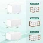 Eupako 30 Pack Small Shipping Boxes Assorted Sizes, White Corrugated Box Mailers, Cardboard Boxes for Packaging Small Business, Mailing, 6x4x4 & 8x6x4 & 9x6x4 10 PCS Each Small Boxes