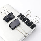 Jumbo Binder Clips, 3 Inch (6 Pack), Standard 75mm, Black, Drawing Board Clips, Fold Clamp, Paper Clips, Office and School Supplies