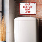 Aluminum Weatherproof Metal Sign Multiple Sizes Custom Personalized Text Here White Red Danger Horizontal Street Signs 24x18Inches