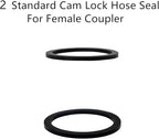 2PCS Cam and Groove Fitting, Aluminum, Type DC, 1.5" Dust Cap, with 2PCS Camlock Gasket Fitting
