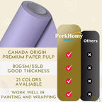 PerkHomy 24" x 1,440" (120') Light Purple Kraft Paper Roll for Craft Bulletin Board Paper Art Table Covering Crafting Gift Wrapping Bouquet Packing Parcel 80GSM 55LB (Light Purple, 24" x 120')