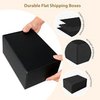 9x6x4 inches Shipping Boxes Set of 25, Small Corrugated Cardboard Box, Literature Mailer, Gift Boxes (Black, 9x6x4)