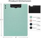 Y YOMA Clipboard Folder, A4 Foldable Plastic Clipboard with Metal Clip, 360° Rotating Cover, Waterproof Work Folder for Home, Office, School, Field Work, Outdoor - 4 Pack, Assorted Color