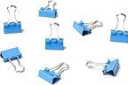 50 Pack Medium Blue Binder Clips 1 Inch (25 mm), Colored Paper Clamps, Middle Size Paper Clips for Office Home School Business 1"