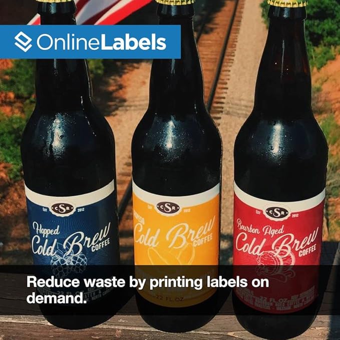 OnlineLabels 4" x 4" Square Labels - Permanent Adhesive, White Matte - Great for Product Labels, Organization, Jars, & More - for Inkjet & Laser Printers – Pack of 8,000 Labels, 2,000 Sheets OL3027WX