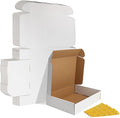 HORLIMER 13x10x3 inches Shipping Boxes Set of 25, White Corrugated Cardboard Box Literature Mailer