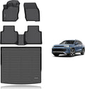 KELCSEECS® Floor Mats & Cargo Liner Custom for 2025 Volkswagen Tiguan 5 Seats,All Weather Protection TPE Floor Liners Front & Rear Row Full Set Accessories Black