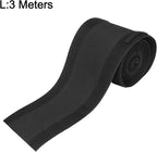 Floor Cable Cover Protector for Wires, 3 Meters Long Cord Management Solution for Office Carpet, Black Polyester Cable Raceway