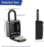 Iron Lock® Key Lock Box Portable with U-Shackle – Small Waterproof Heavy-Duty Metal Safe with 4-Digit Combination for Spare Keys Outside on Door Knob, Fence, or Gate (Black, Small)