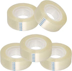 KIDMEN Transparent Tape,Clear Tape for Office,Home,School,5 Dispensered Rolls,0.7 x 1300 Inch