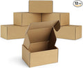Famagic 12 Pack 6x4x3 Inch Small Shipping Boxes - Brown Corrugated Cardboard Mailer Packing Boxes for Small Business Mailing Boxes for Packaging, Bulk