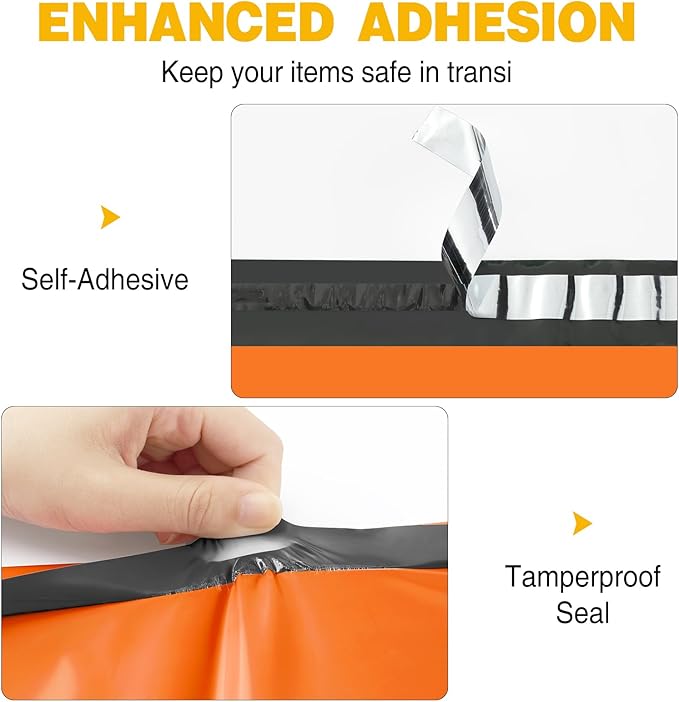 Famagic Poly Mailers 19x24 Inches 50 Pcs Orange Packaging Shipping Bags Mailing Envelopes Self-Seal Waterproof and Tear-Proof Mailers Bags for Small Business Clothing Boutique