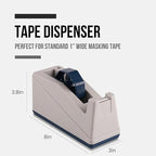Lichamp Desktop Tape Dispenser Holder with Large 3 inch Core for Masking/Heat Transfer Sublimation/Painters and Freezer/Kitchen Tape,0128GY