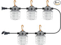 NS 50FT Construction String Lights 75W 7500LM LED String Work Lights Industrial Grade Best for Construction Sites, Renovation, Mine cave,Patio,Walkways and Other Outdoor Lighting