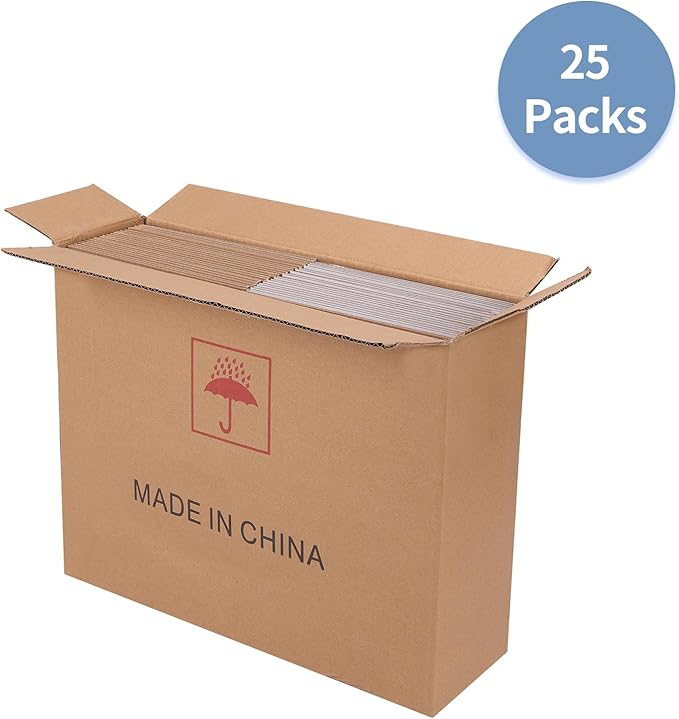 Hoikwo 7x7x4 (external dimensions) Small Shipping Boxes Set of 25, White Corrugated Cardboard Box for Small Business for Packaging Mailing