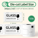 DK-1202 Labels Compatible Brother Die-Cut Shipping Label 62mm x 100mm(2-3/7 x 4 Inches) With One Refillable Cartridge for Brother QL 700 720NW 570 500 Printer and more (300 labels Per Roll, 8 Rolls )