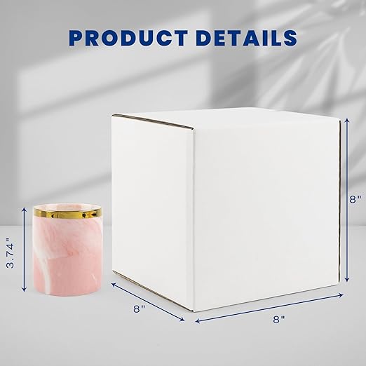 Golden State Art, 8x8x8 Inches White Shipping Boxes 28 Pack, Corrugated Cardboard Box for Small Business Mailing, Shipping, Packaging