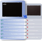 Magnetic Glass Blackboard - Glass Dry Erase Board 36"x24" Large Frameless Board for Walls Office School and Home,Black