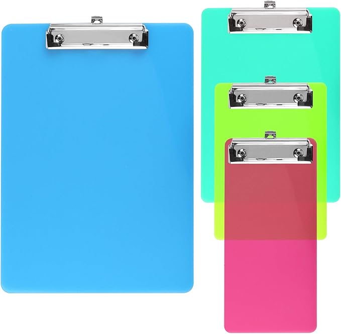 Meetory 10 Pack Mountable Clipboard Clips,Spring Loaded Surface Mount Handle with Rubber Grip and Hanging Hole