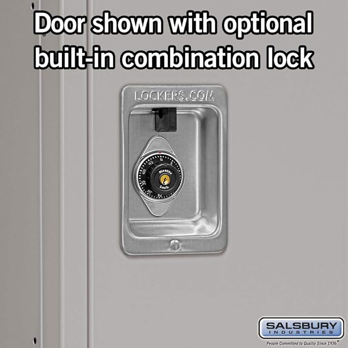 Salsbury Industries 62352GY-U Unassembled Standard Metal Locker with Double Tier,Grey