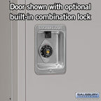 Salsbury Industries 62352GY-U Unassembled Standard Metal Locker with Double Tier,Grey