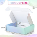 Spakon 50 Packs Shipping Boxes Cardboard Corrugated Mailer Packaging Boxes for Small Business Cute Small Box Cardboard Carton Box Mailers for Packaging Product (Candy Color,6 x 4 x 1.6 Inches)