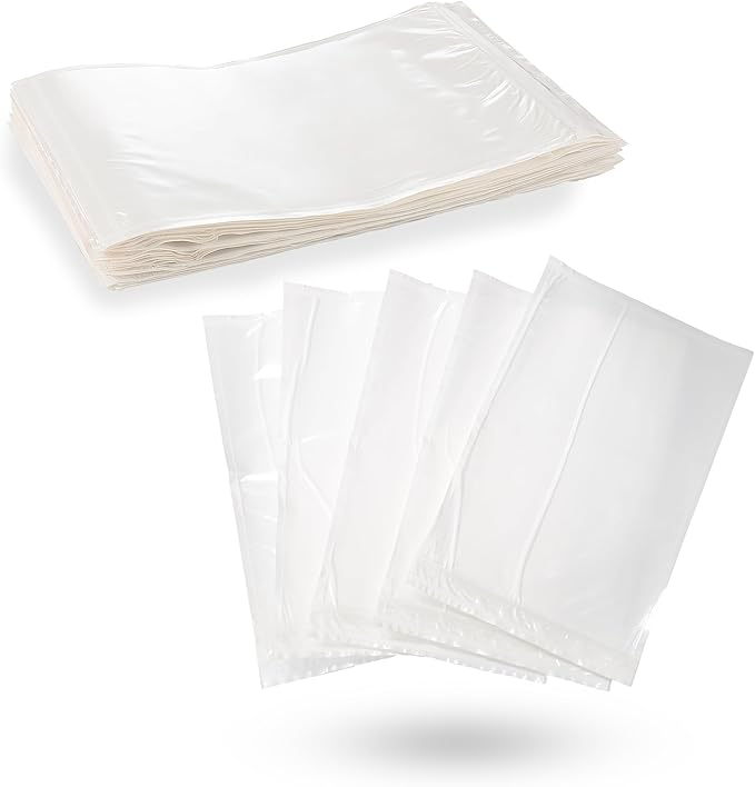 MT Products Blank Envelope Shipping Label Sleeves - 6.5" x 10" Packing Slip Pouches for Shipment/Return - Pack of 100