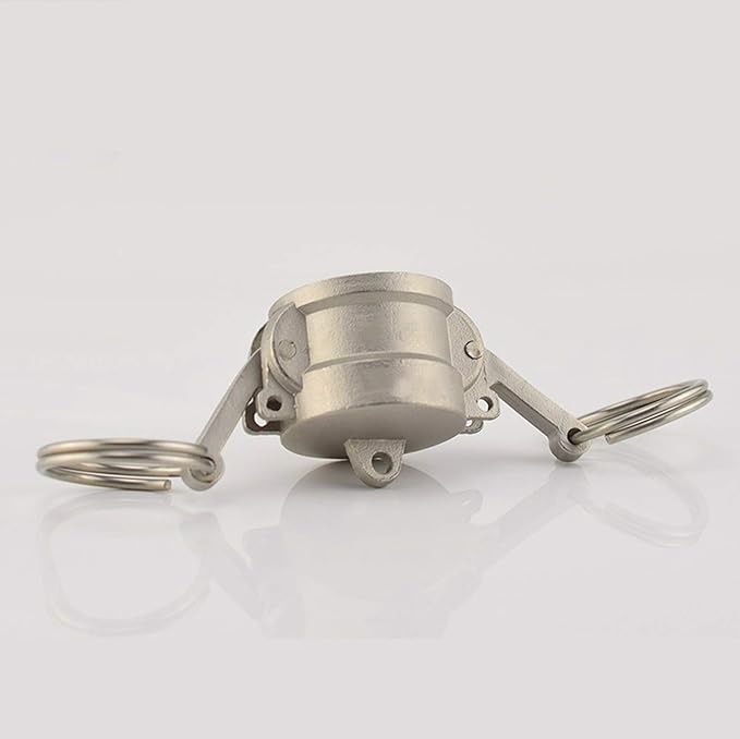 2PCS Cam and Groove Fitting, Aluminum, Type DC, 2" Dust Cap, with 2PCS Camlock Gasket Fitting (2")