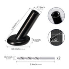 40 Pack 45 Degree Angle Protective Sleeves, Black Cable Railing Corner Protector Sleeve Beveled for 1/8" Wire Rope, T316 Marine Grade Cable Railing Kit with Two Drill Bit for Wood Posts HF039B