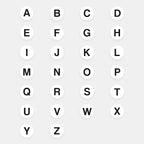 1000pcs Letter I Stickers, 0.5" Letter Sticker Dot Labels for Organization, Inventory, 1000/roll