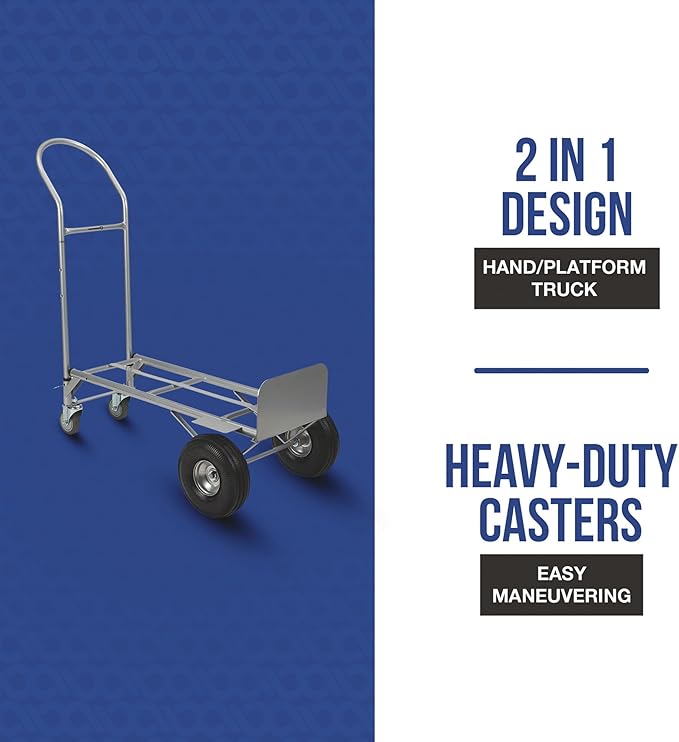Strongway Hand Truck/Platform Truck - 600-Lb./800-Lb. Capacity