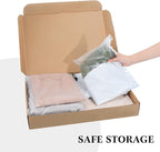 Outus 50 Pcs Mailers with 50 Pcs Poly Self Adhesive Clothes Packaging Bags 4 Sizes Self Adhesive Shipping Mailers Frosted Sealing Plastic Bags for Clothing Small Business Flexible Mailing