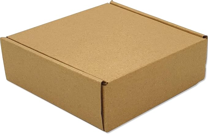 Small Brown Shipping Boxes for Small Business Pack of 25-6x6x2 inches Cardboard Corrugated Mailer Boxes for Shipping Packaging Craft Gifts Giving Products