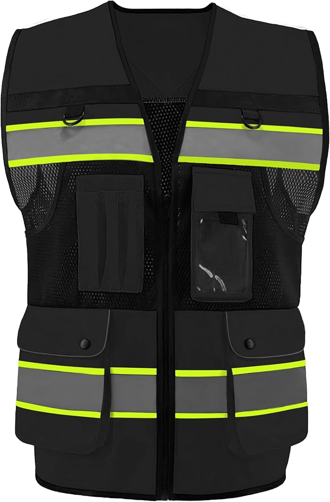 Safety Vest High Visibility Reflective Construction Vest for Men Women