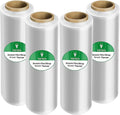 Stretch Wrap Roll - Heavy Duty Industrial Strength 18inch 1500ft,Clear Cling Shrink Wrap Roll 70 Gauge - Ideal for Furniture, Moving, Shipping, and Pallet Packing -4pack