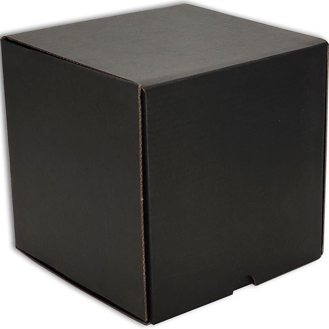 6x6x6 inches Small Shipping Boxes Set of 20 - Black Mailer Corrugated Cardboard Boxes for Shipping Packaging Mailing Products