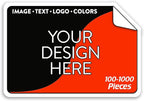 5-1000 Custom Vinyl Stickers - Upload Your own Image, Text, Design, Logo - Personalized Logo Labels for Handmade, Packaging, Bottle, Jars, Candle, Brand Stickers (Black, 3x2)