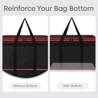 Cooler Insulated Food Delivery Bag & Drink Carrier with Hard Bottom, XXX-Large Pizza Bags for Doordash/Uber Eats, Grocery Catering Travel Thermal Frozen Carrier, Cold Warmer Accessories for Door Dash