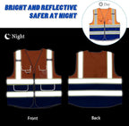 Tydon Guardian Reflective Safety Vest for Women Men High Visibility Security With Pocket Zipper Front Meet ANSI/ISEA Standard