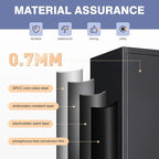 Metal Garage Storage Cabinet with Locking Doors,Steel Tool Cabinets with Adjustable Shelves for Home,Office,Garage,Warehouse Organisieren(Black)