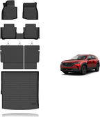 KELCSEECS® Floor Mats & Cargo Liner with Seatback Mats for 2025 Mazda CX-50 Hybrid,All Weather Protection TPE Floor Liners Front& Rear Row Full Set CX50 Hybrid Accessories Black