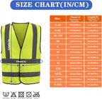 AYKRM 12 colour High visibility viz vest hi vis viz reflective work construction safety vest (XS-8XL)