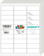 Coopaty 1" X 2-5/8" inch Shipping Labels, 30 Up FBA Barcode Address Mailing Label White Blank for Laser Inkjet Printer (1000 Sheets, 30000 Labels)