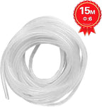 50Ft XHF 1/4" Clear Spiral Cable Wrap 6mm(Wrapping Range:4mm-50mm) Spiral Wire Wrap Cord for Computer Electrical Wire Organizer Sleeve Hose RoHS