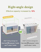 OlarHike 48QT Lockable Storage Bins with Lids - Folding Storage box with Doors and Wheels, Collapsible Plastic Storage Bins for Closets, Stackable Storage Organizer, Storage Containers, 4 Pack Cubes