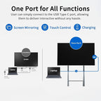 TIBURN Flip Board 55" S2 Smart Board, 4K UHD Smart Whiteboard with TIBURN HQ Eyes S2 Auto Framing Camera, Rotating Adaptive Smart Board, Digital Board for Home and Business with Stand