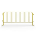 Angry Bull Barricades Metal Interlocking Steel Barricade (8.5 Ft. Heavy Duty, Flat Feet, Yellow Powder Coated, Set of 20)