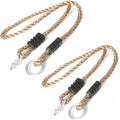 Set of 2 Tree Swing Nylon Ropes Indoor Outdoor Adjustable Hammock Swinging Chair Straps Hanging Kit for Adjustment or Extension - Holds to 700lbs (40 inch, Brown)