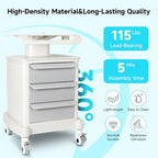 Mobile Ultrasound Trolley Cart Portable Ultrasound Imaging Scanner Vehicle Medical Beauty Storage Cart 115LBS Load with 4 Wheels 2 Brake for Hospital Office Bedroom Medical Clinic