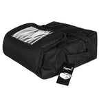 Pizza Bag, Thermal Pizza Delivery Bags Insulated Commercial Food Delivery Bag Pizza Boxes Professional Polyester Warmer Carrier for 3-12" or 3-14" (Black, 15"X15"X7")
